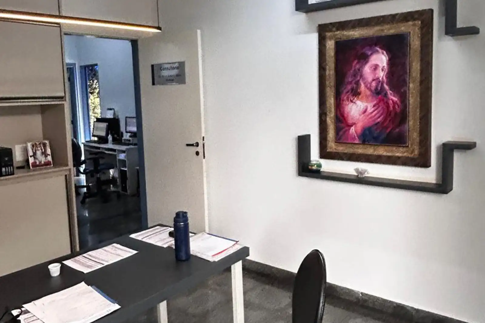 Detalhe da estrutura interna da clínica